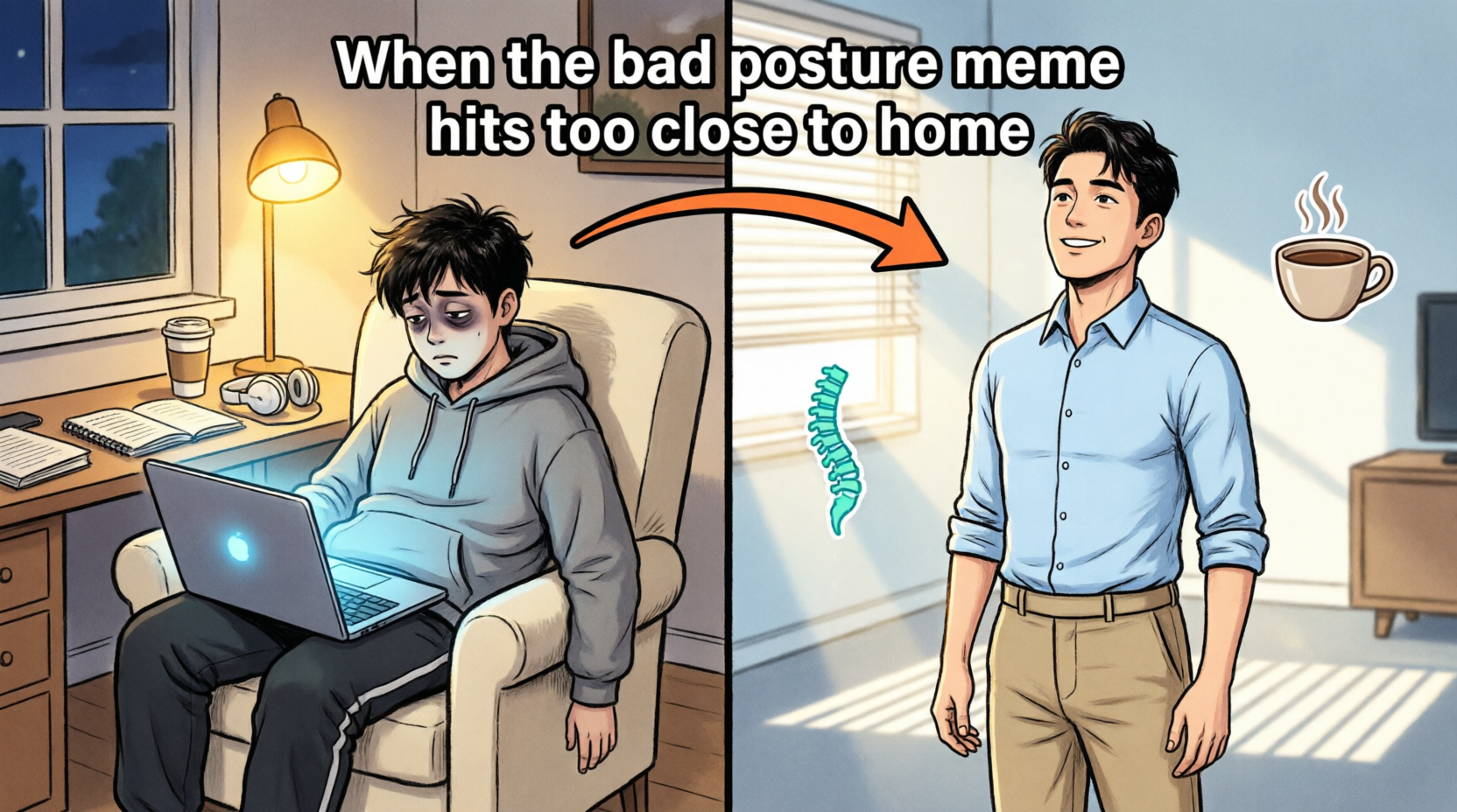 bad posture meme