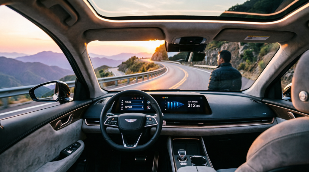 do the driving modes in cadillac lyriq offer different ranges or battery usages?