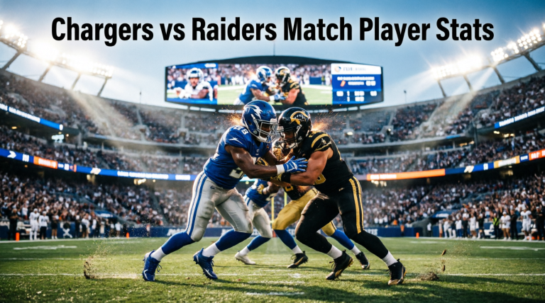 Los Angeles Chargers vs Las Vegas Raiders Match Player Stats