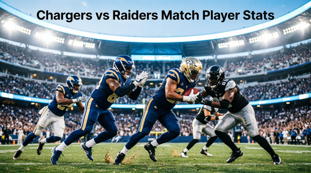 los angeles chargers vs las vegas raiders match player stats